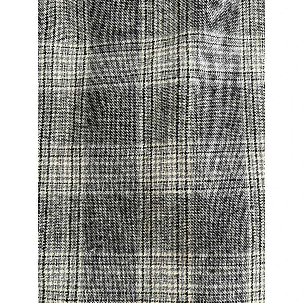 Vintage Pendleton Gray Plaid Virgin Wool Midi Skirt Womens Small 4 6 USA Made